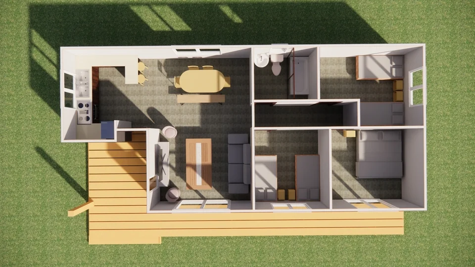 PLANTA 3D - 72M2